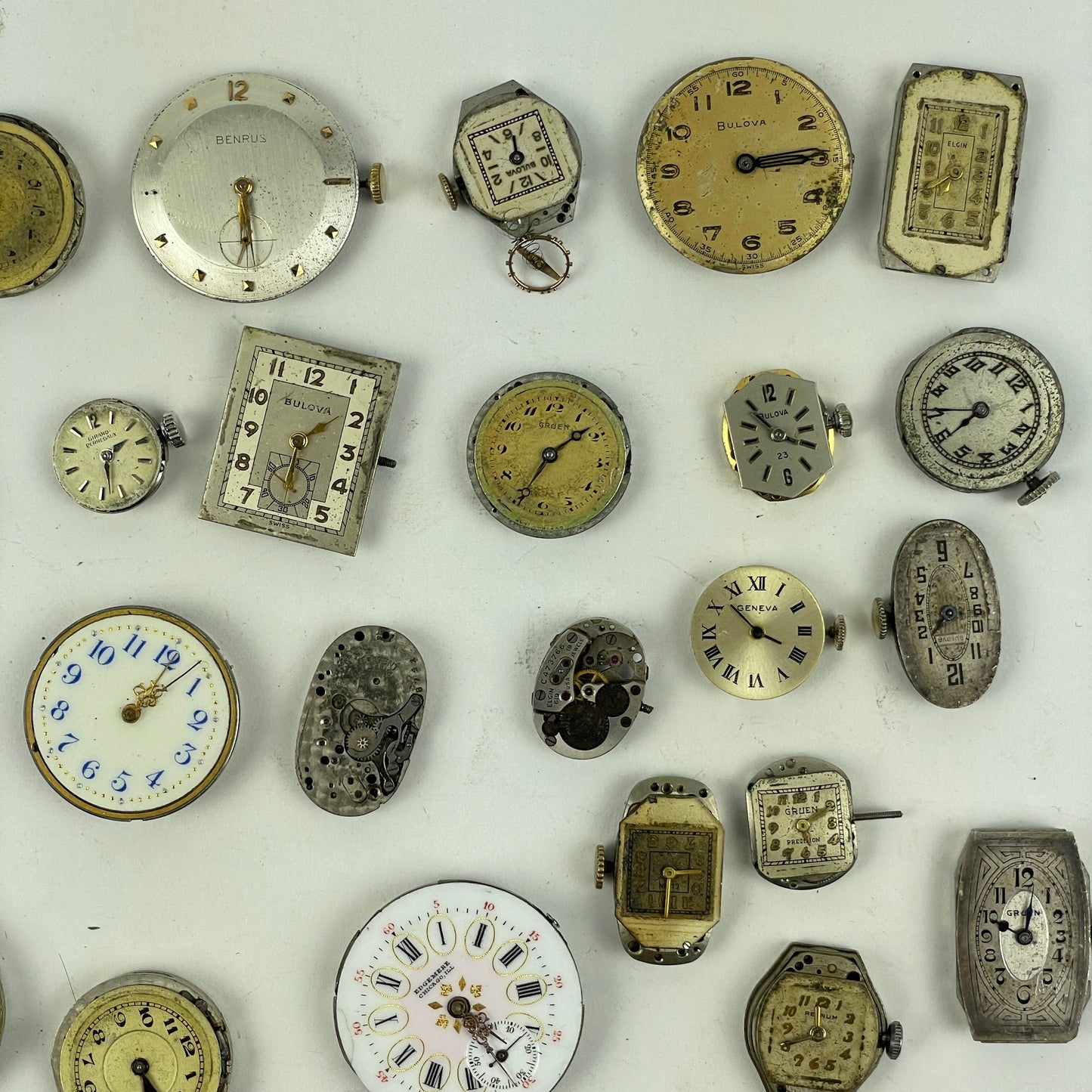 Oct Lot 18- American & Swiss Wristwatch Movement Assortment