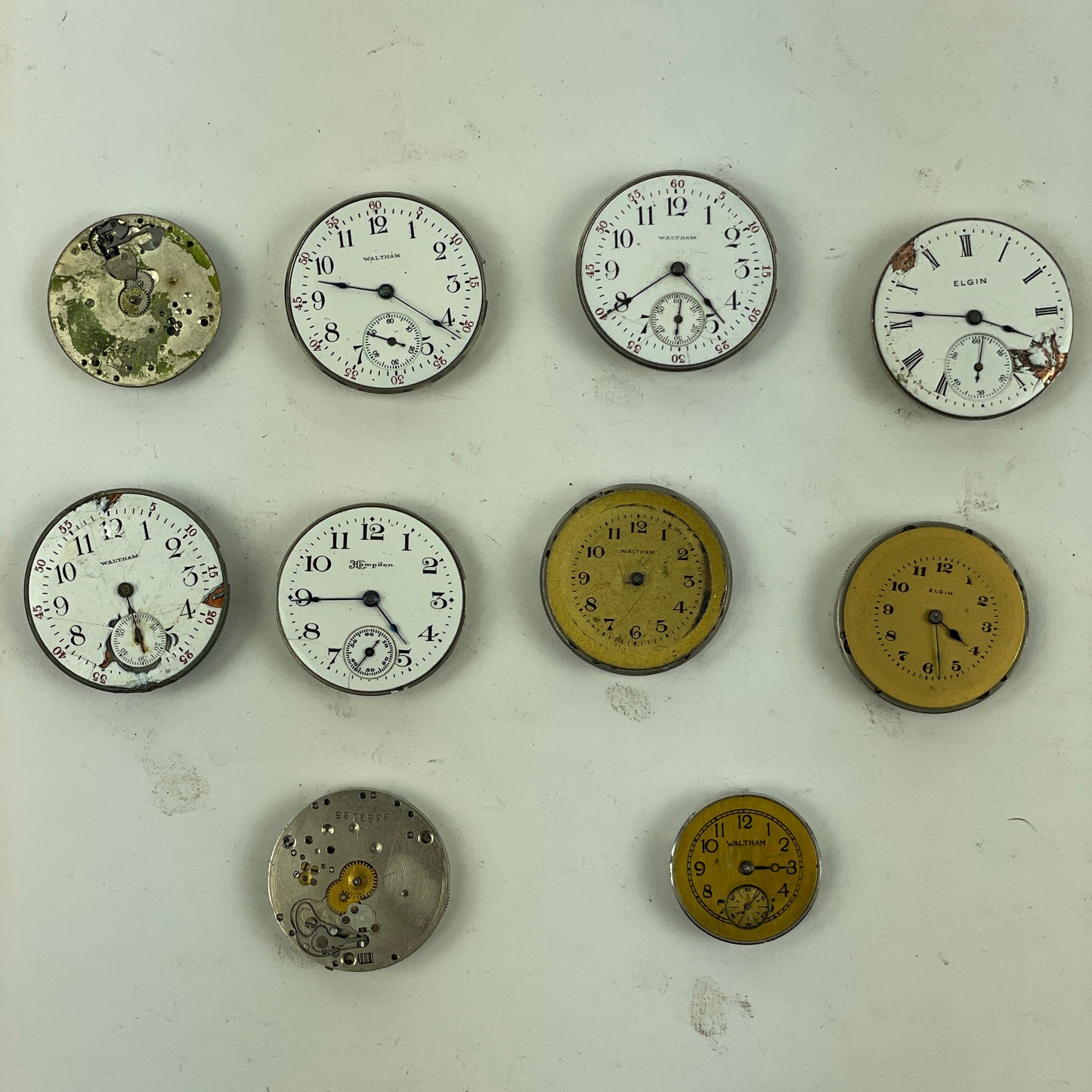 Oct Lot 29- American Pocket Watch Movements (10)