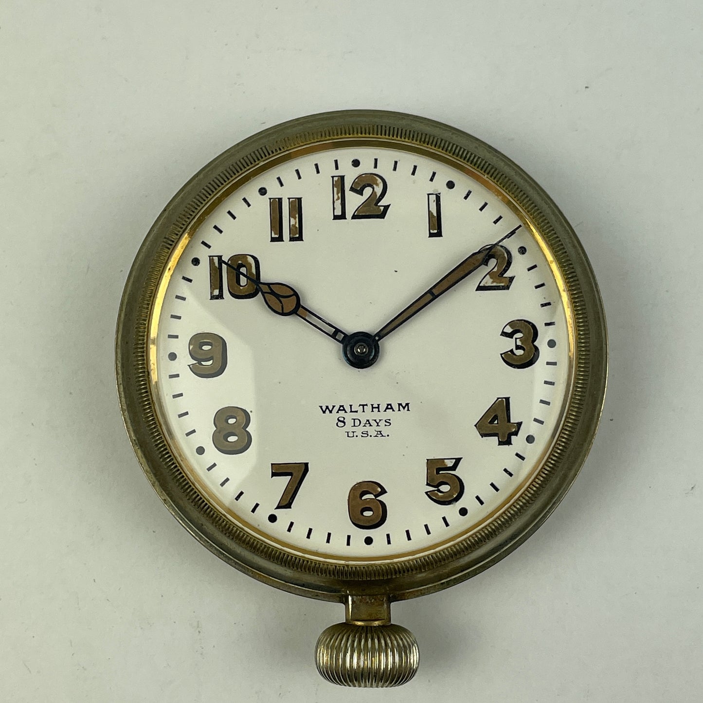 Oct Lot 32- Waltham 8-Day Travel Clock