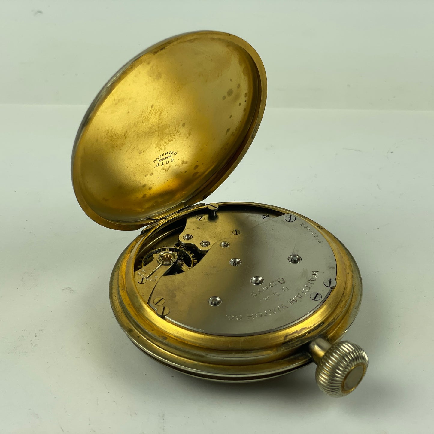 Oct Lot 32- Waltham 8-Day Travel Clock
