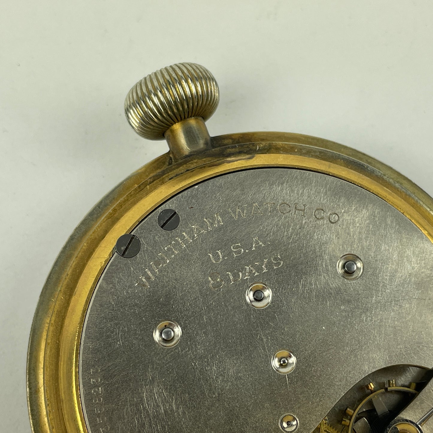 Oct Lot 32- Waltham 8-Day Travel Clock