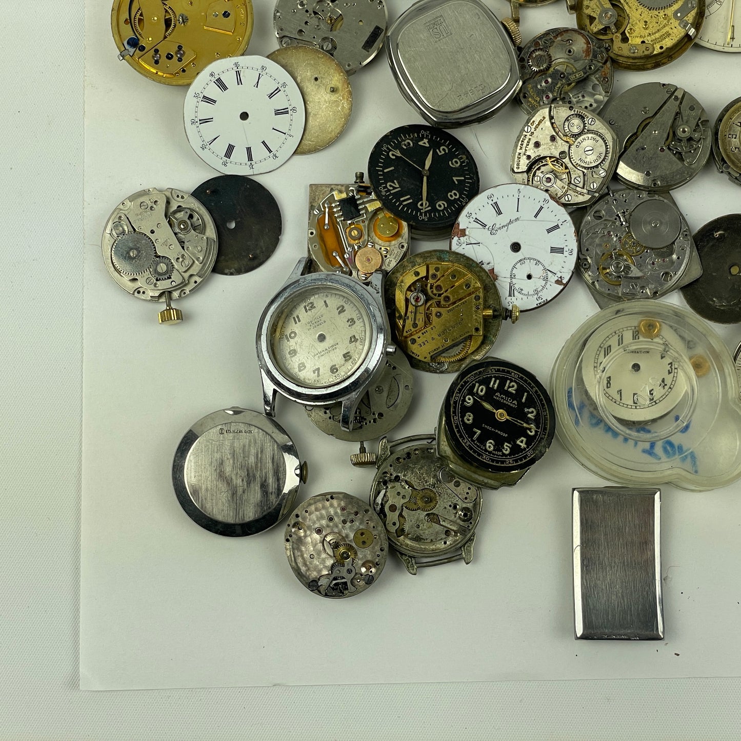 Oct Lot 37- American & Swiss Assortment Wrist Pocket Movements