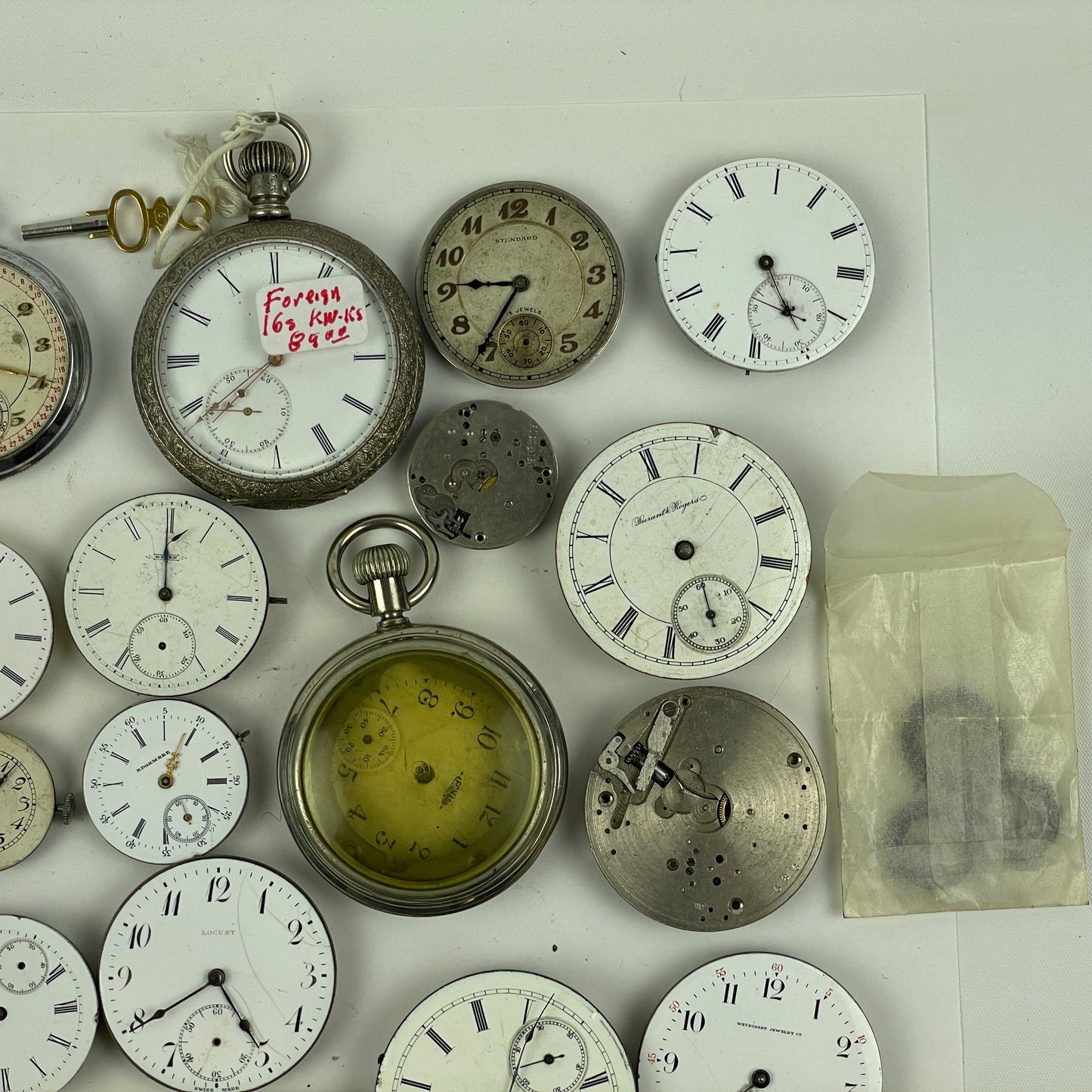 Oct Lot 38- American & Swiss Assortment Pocket Watch Movements