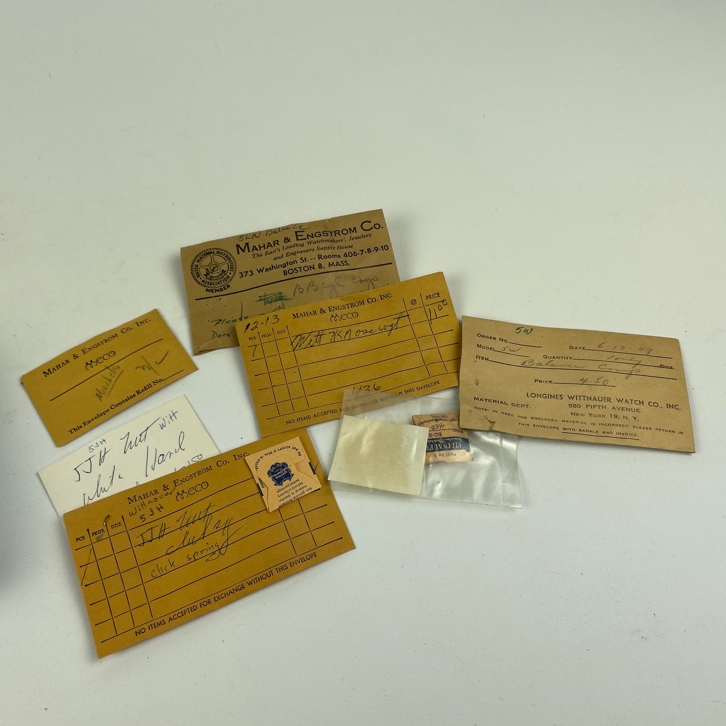 Oct Lot 7- Wittnauer Mainspring | Balance Staff | Winding Stem