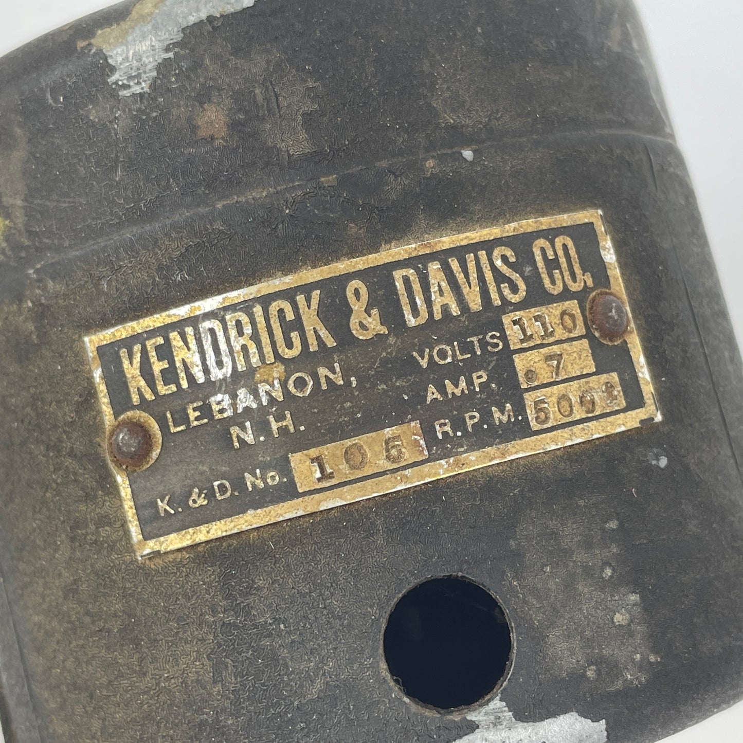 Oct Lot 40- Kendrick and Davis No. 105 Lathe Motor