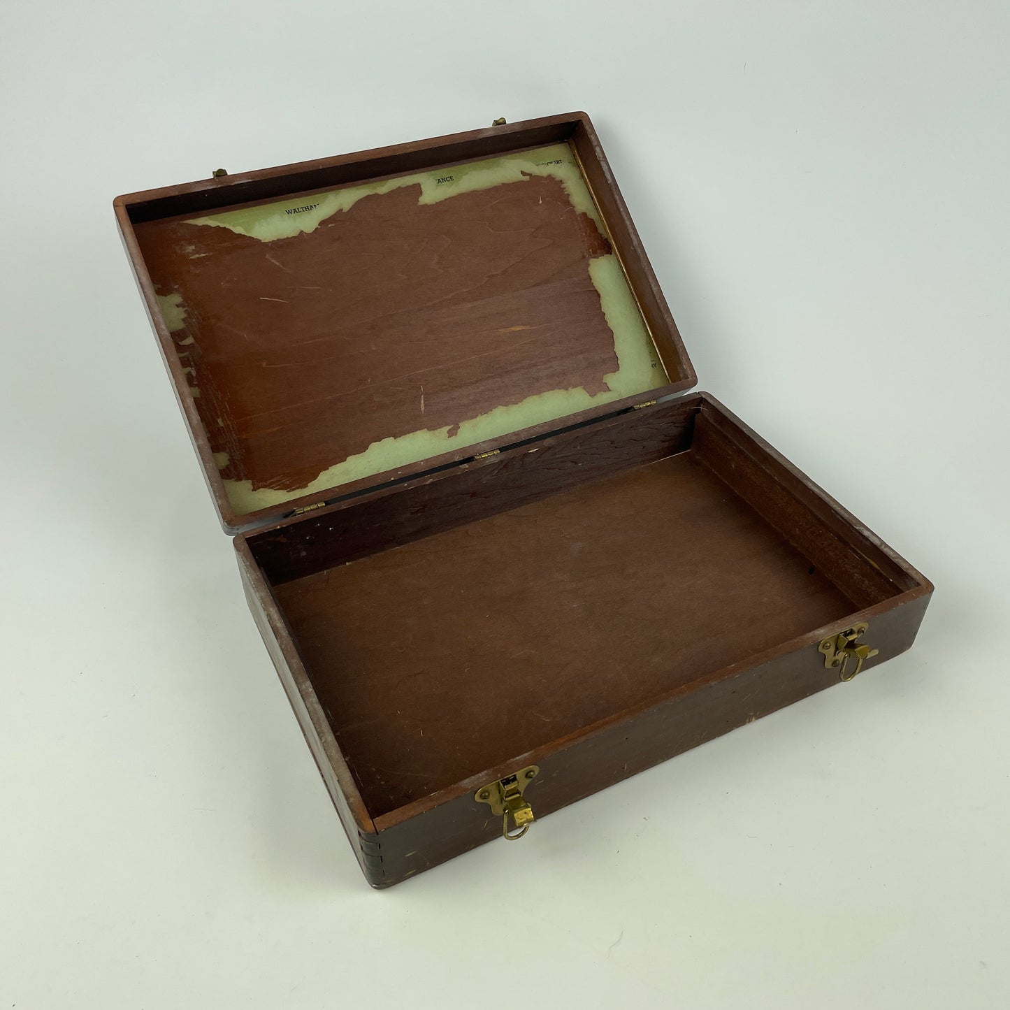 Oct Lot 42- Vintage Waltham Wooden Storage Box
