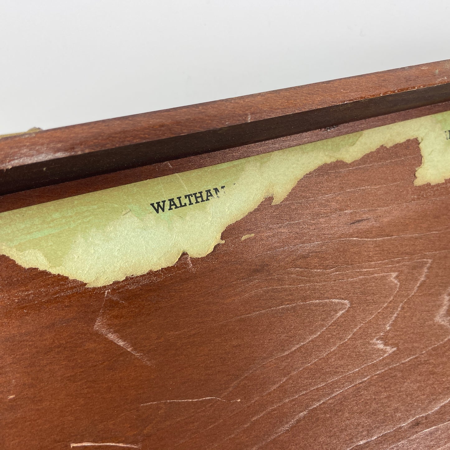 Oct Lot 42- Vintage Waltham Wooden Storage Box