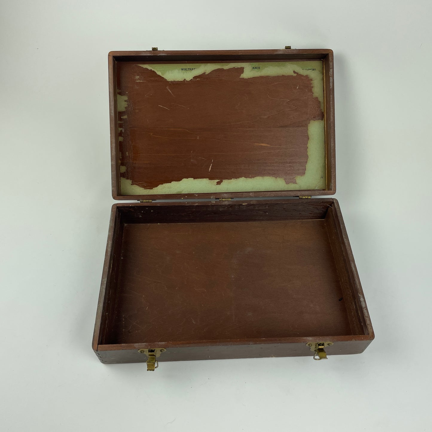 Oct Lot 42- Vintage Waltham Wooden Storage Box