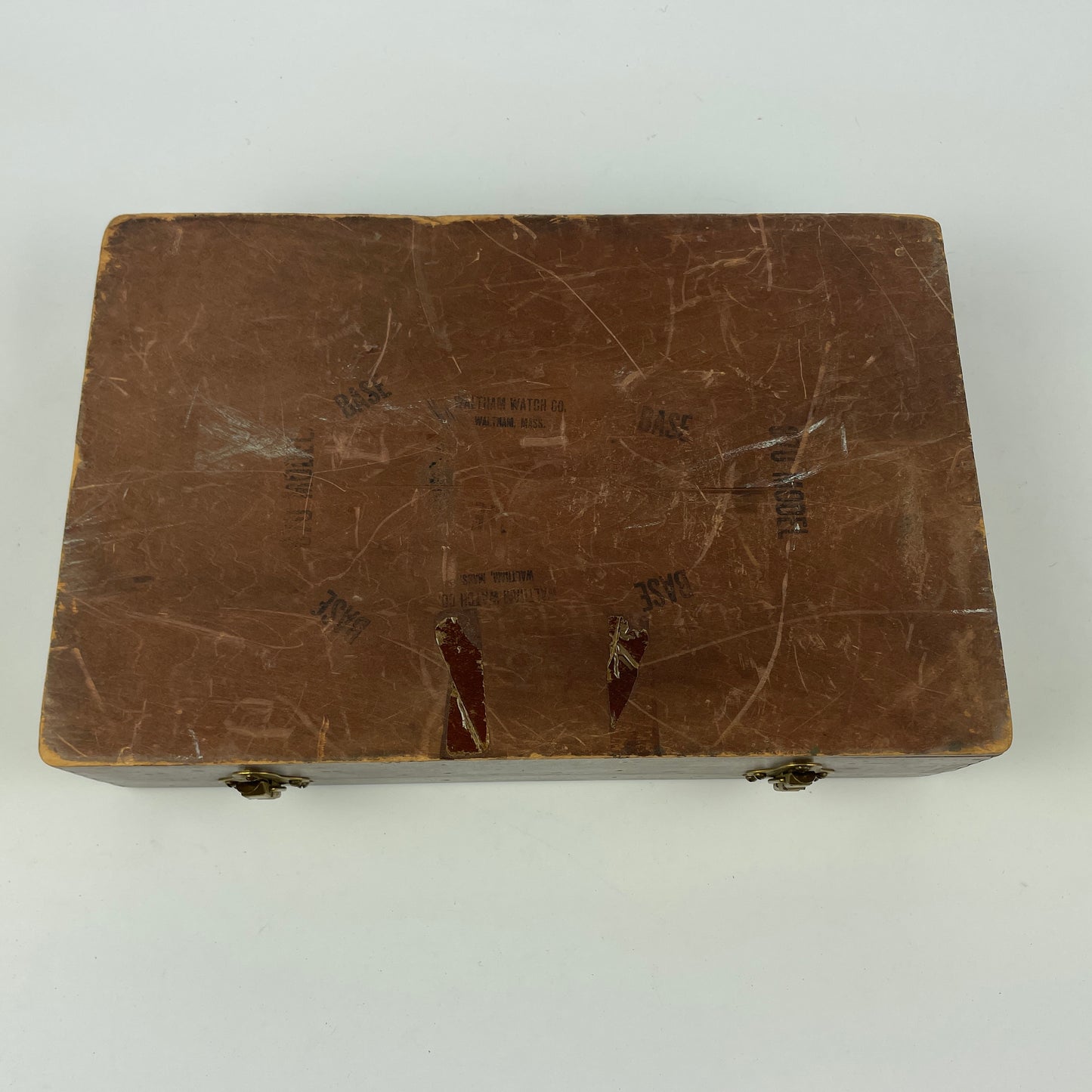 Oct Lot 42- Vintage Waltham Wooden Storage Box