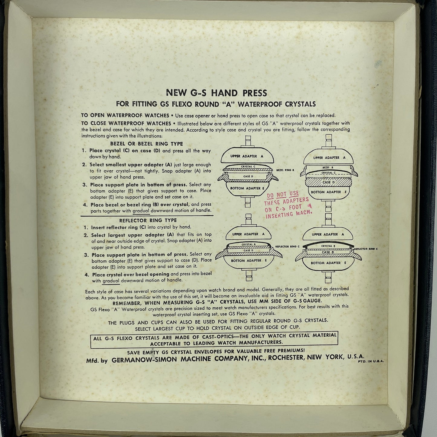 Oct Lot 48- Germanow Simon Hand Crystal Press