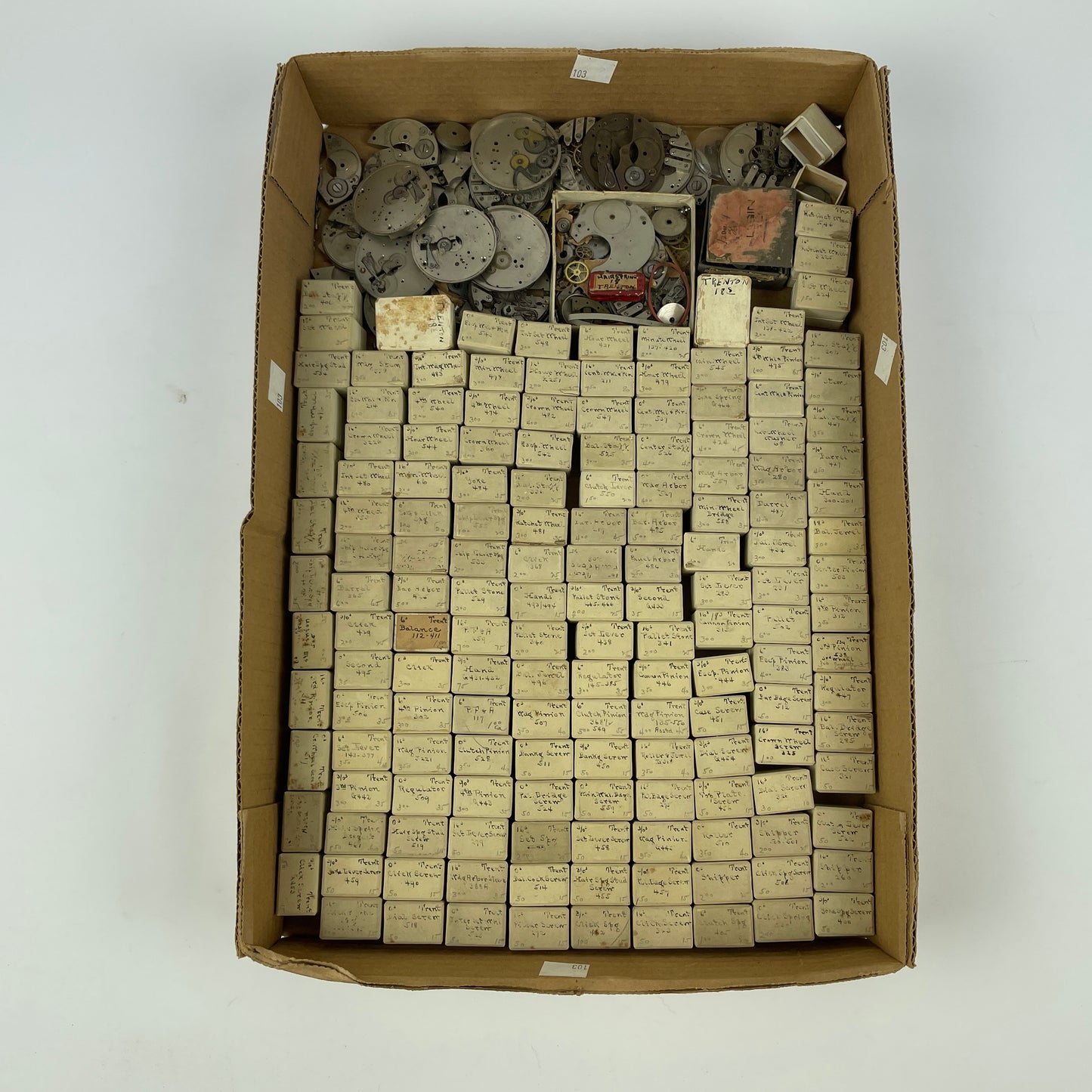 Oct Lot 60- Trenton Pocket Watch Parts Assortment