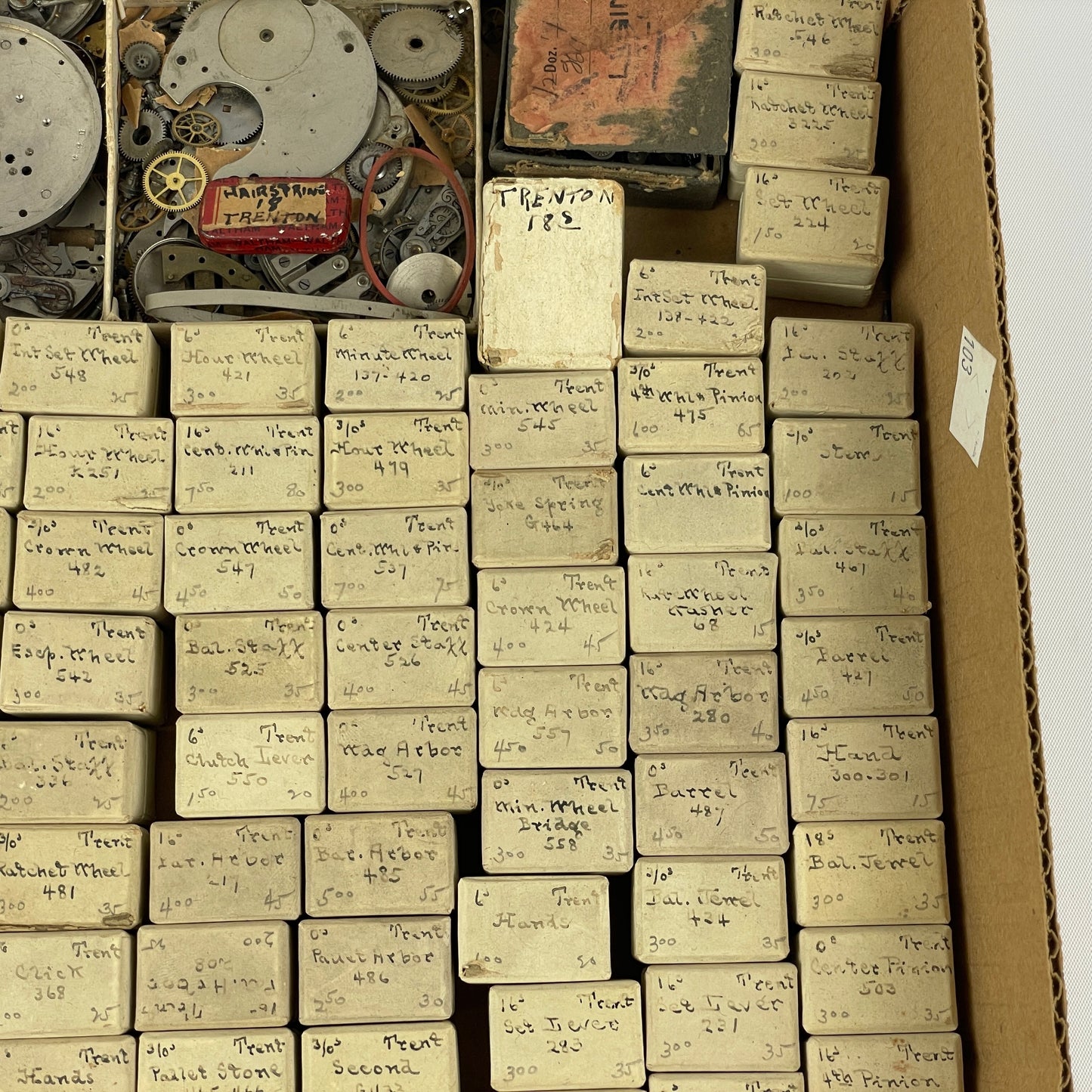 Oct Lot 60- Trenton Pocket Watch Parts Assortment
