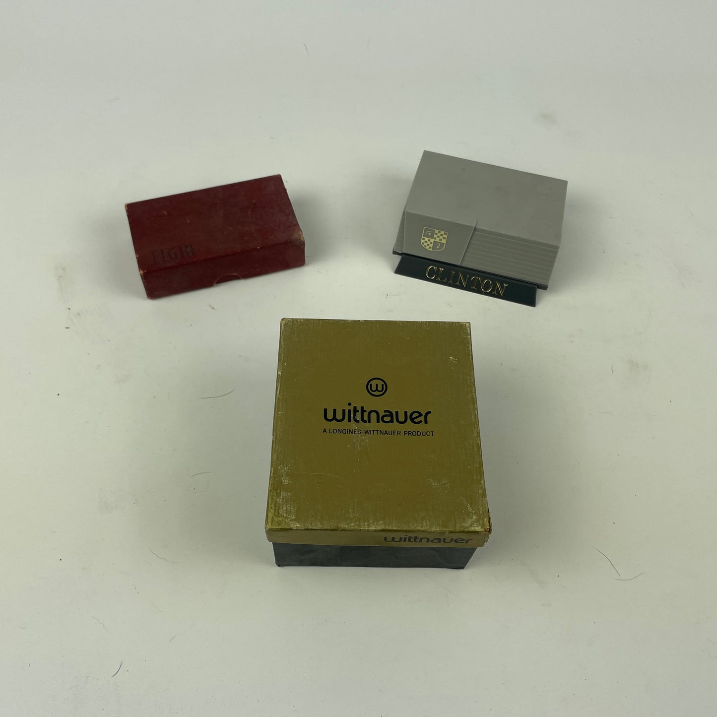 Oct Lot 88- Vintage Elgin | Wittnauer | Clinton | Wristwatch Boxes