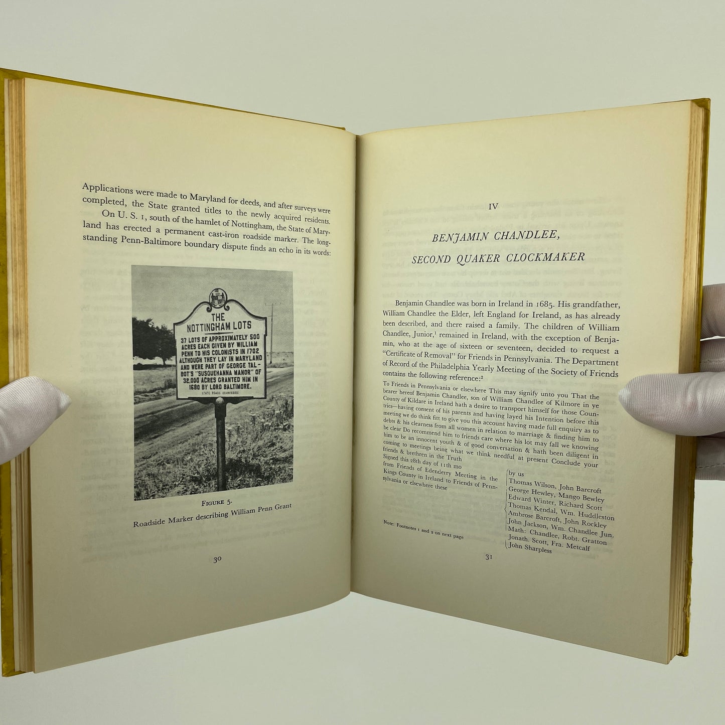 Nov Lot 75- Six Quaker Clockmakers| Chandlee