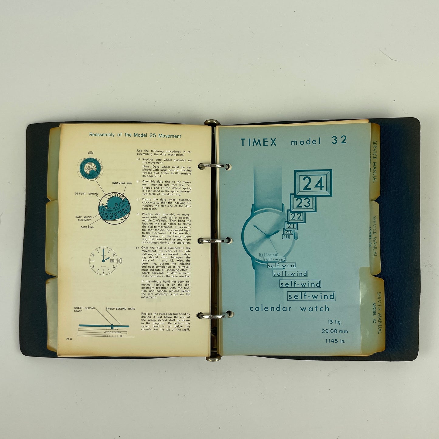 Nov Lot 1- Timex Service Manual & Parts Catalog
