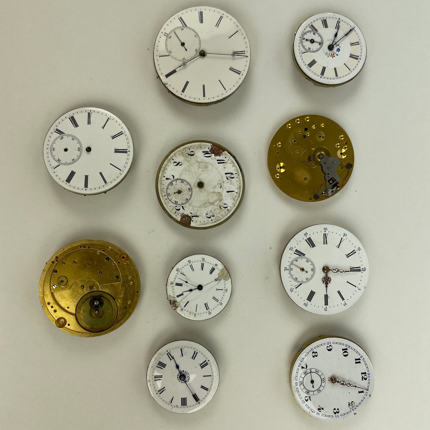 Nov Lot 62- Swiss Pocket Watch Movement Assortment (10)