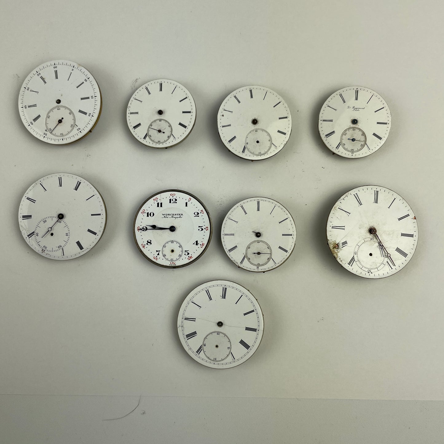 Nov Lot 40- Swiss Pocket Watch Movement Assortment (9)