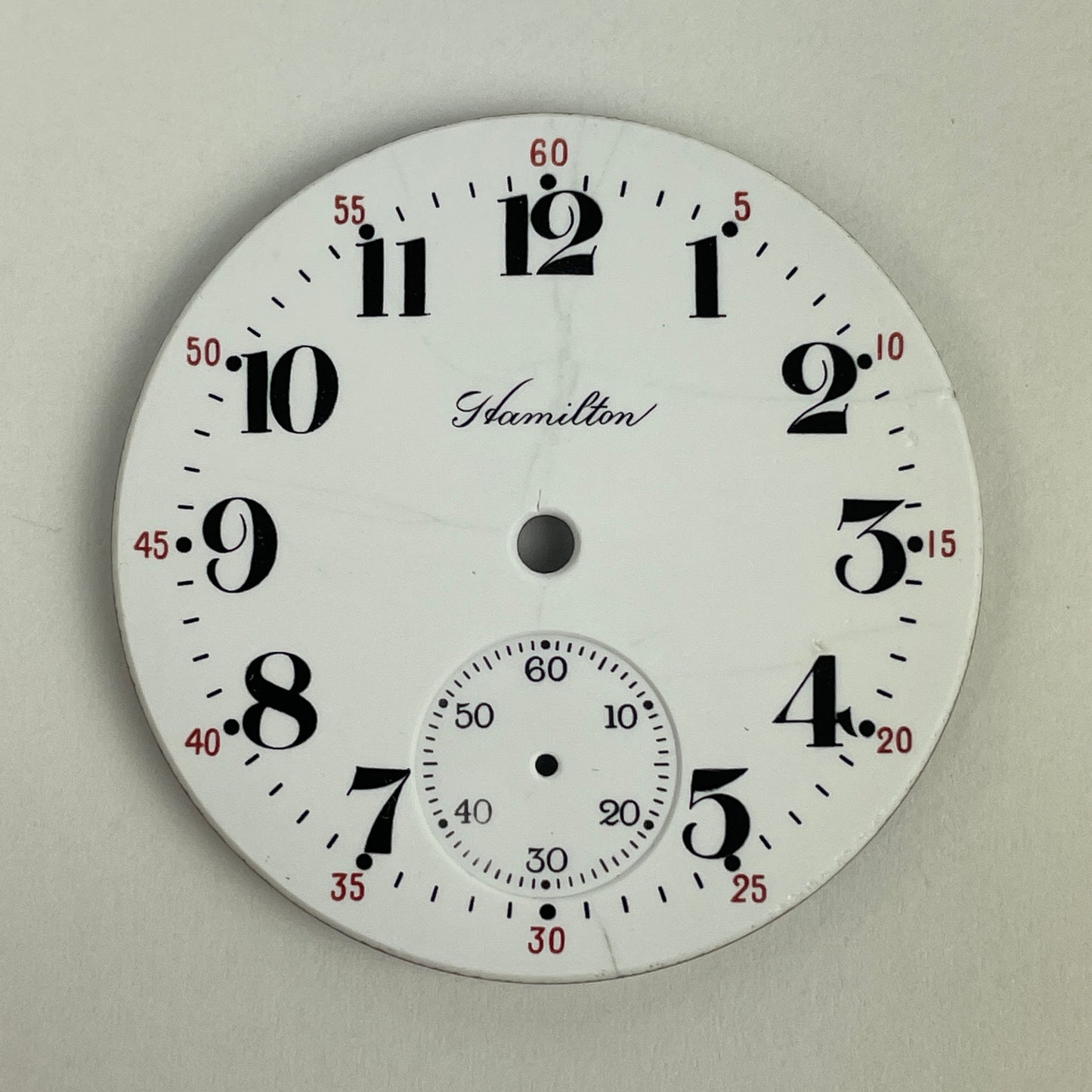 Hamilton 16 Size 992 Railroad Single Sunk Enamel Pocket Watch Dial