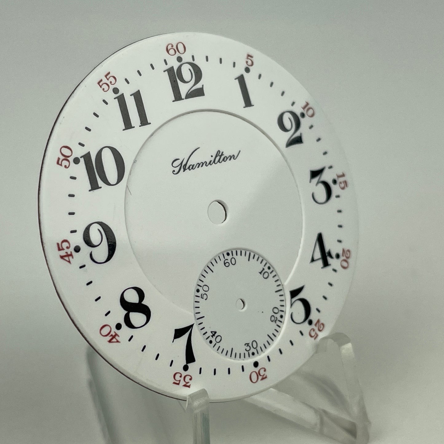 Hamilton 16 Size 992 Railroad Single Sunk Enamel Pocket Watch Dial