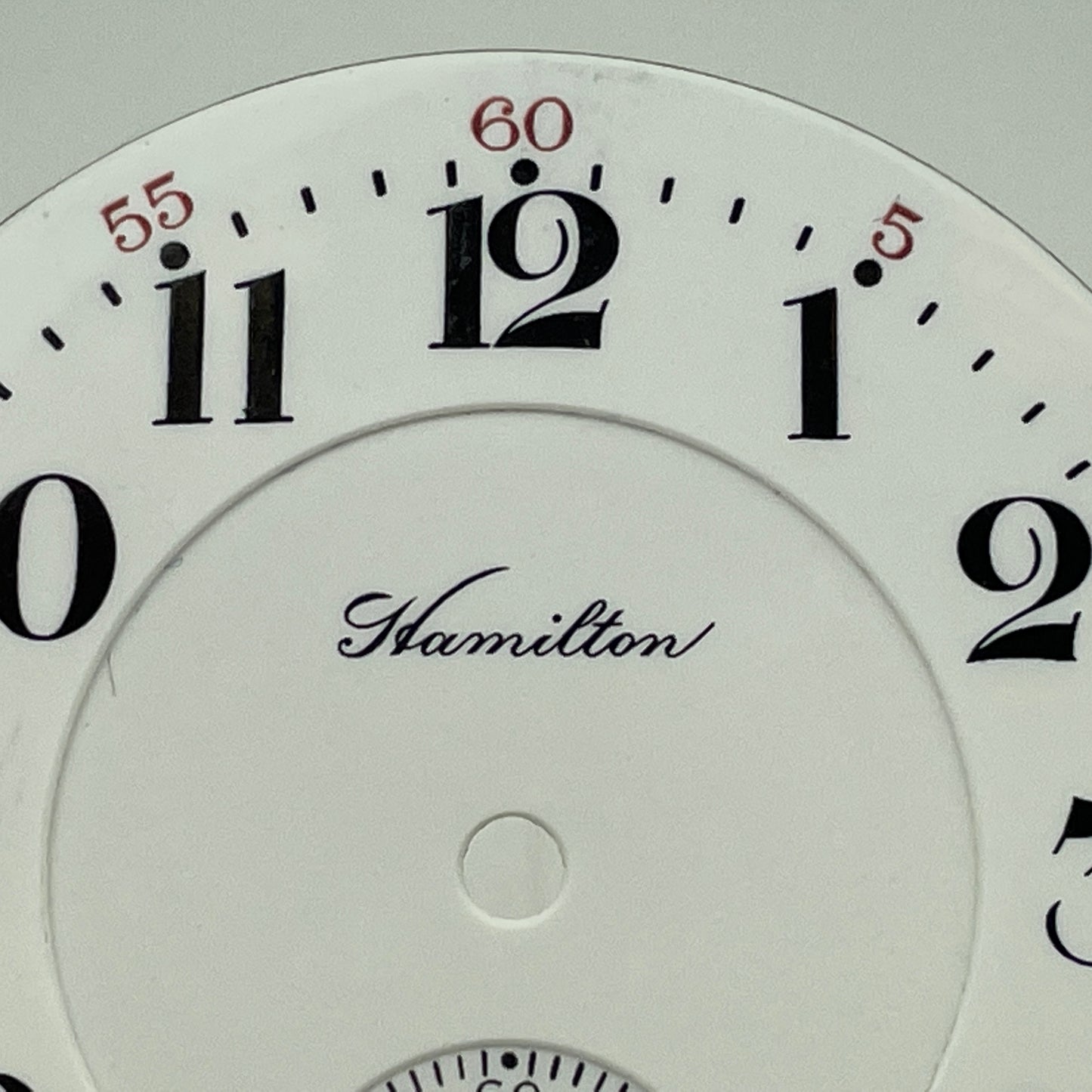 Hamilton 16 Size 992 Railroad Single Sunk Enamel Pocket Watch Dial