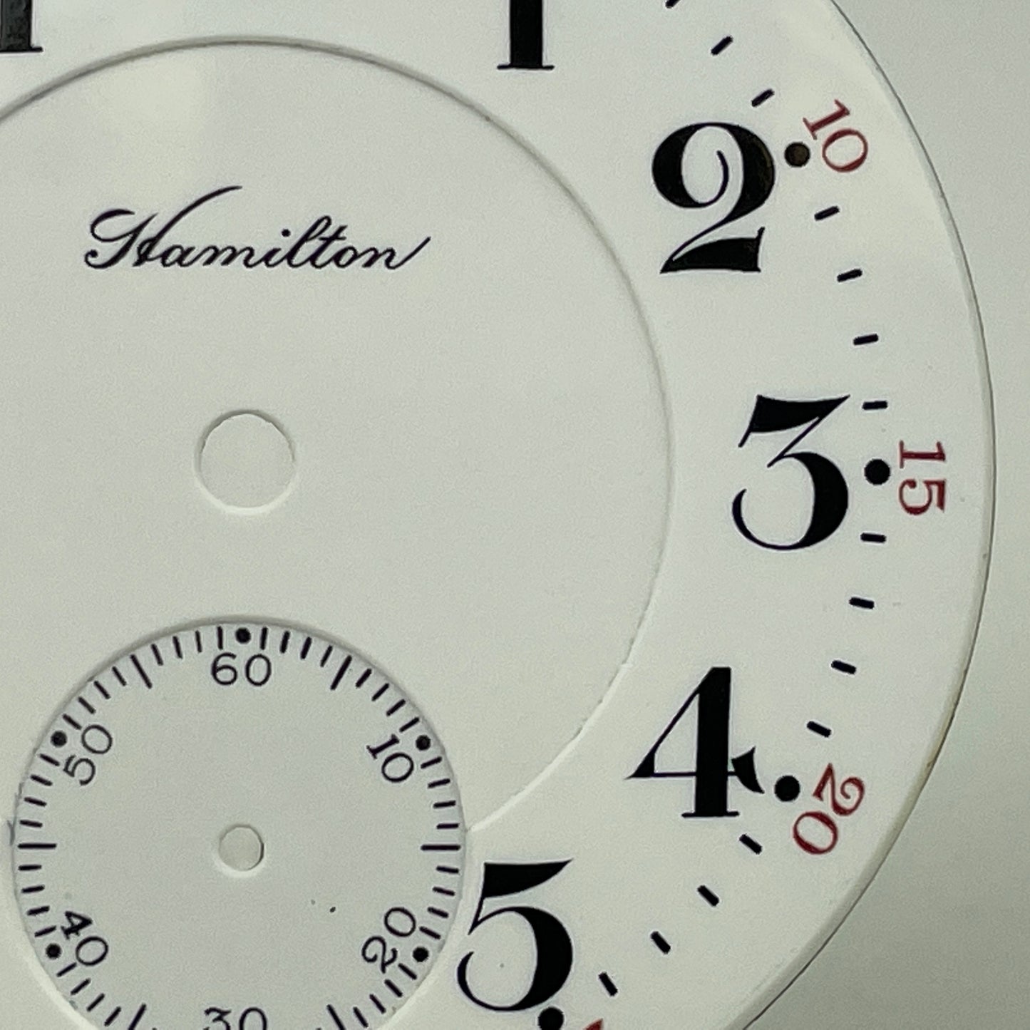 Hamilton 16 Size 992 Railroad Single Sunk Enamel Pocket Watch Dial
