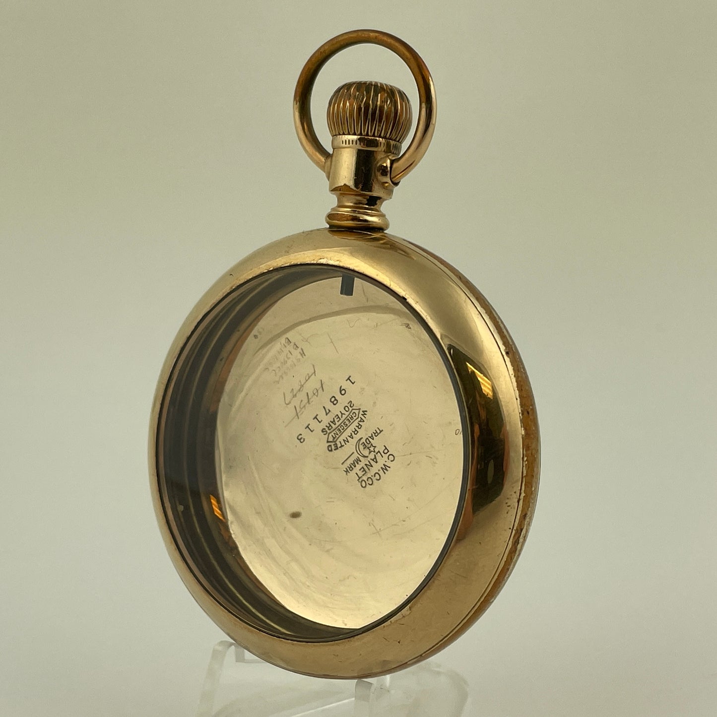 American 18 Size YGF Railroad Style Pocket Watch Case