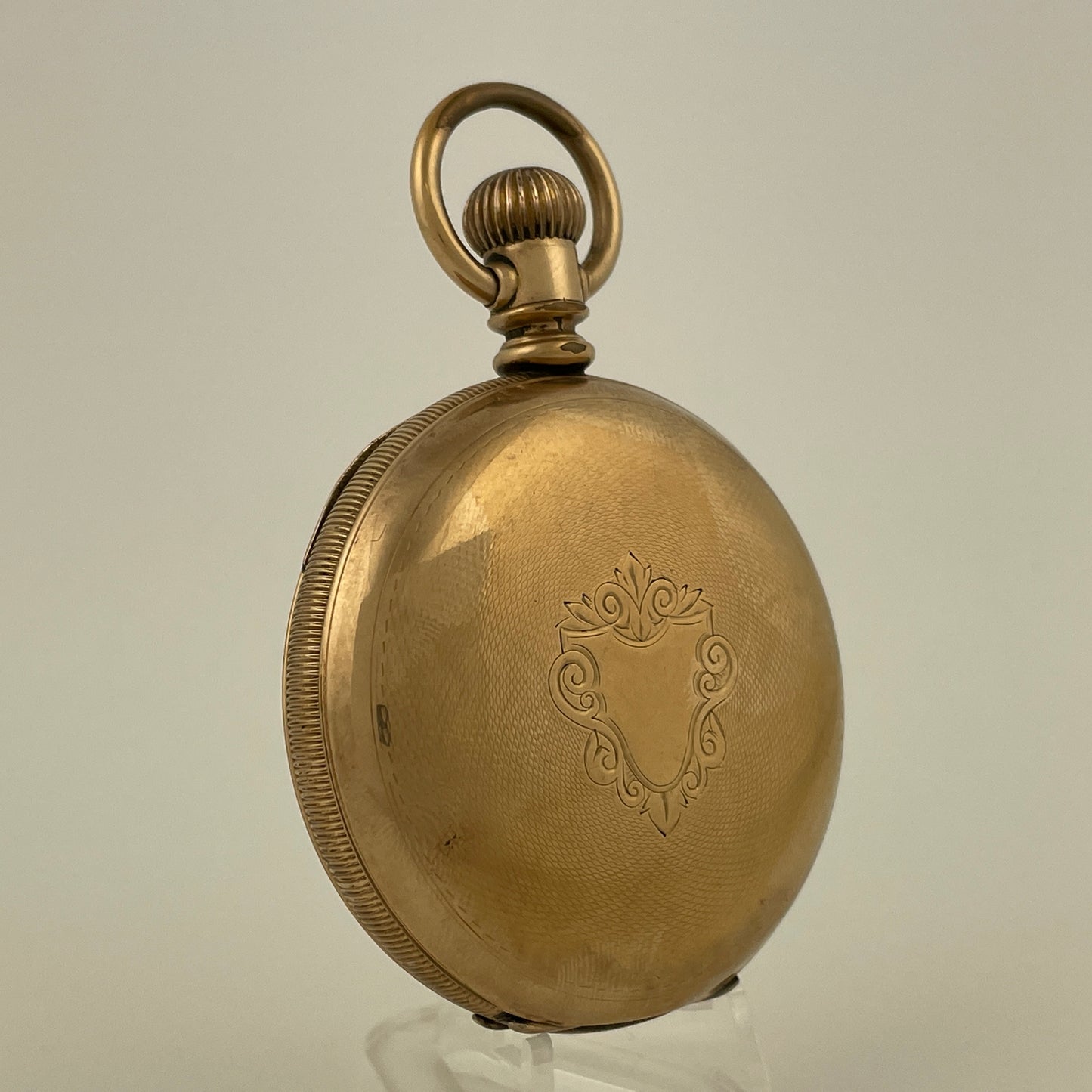 American 18 Size Stem Wind & Lever Set YGF Hunting Pocket Watch Case
