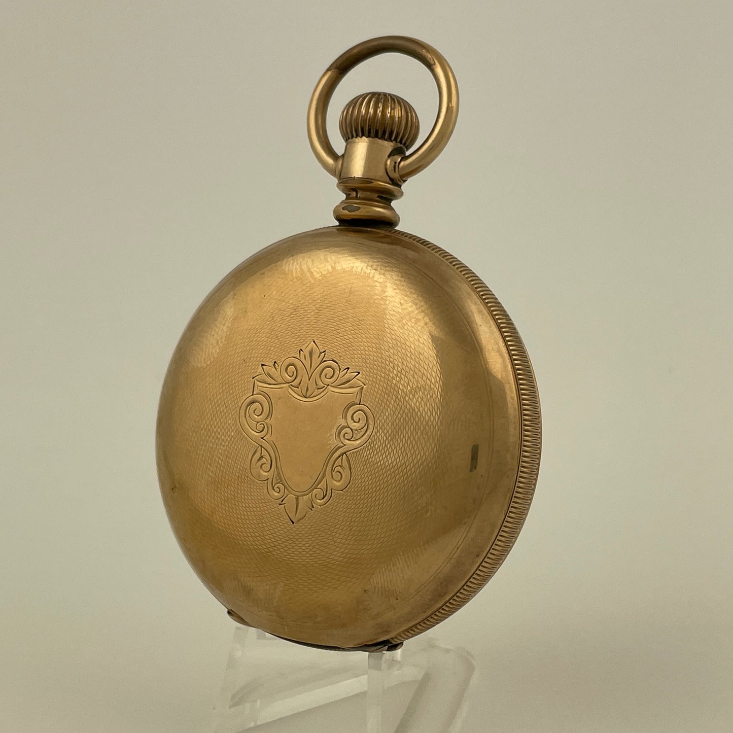 American 18 Size Stem Wind & Lever Set YGF Hunting Pocket Watch Case