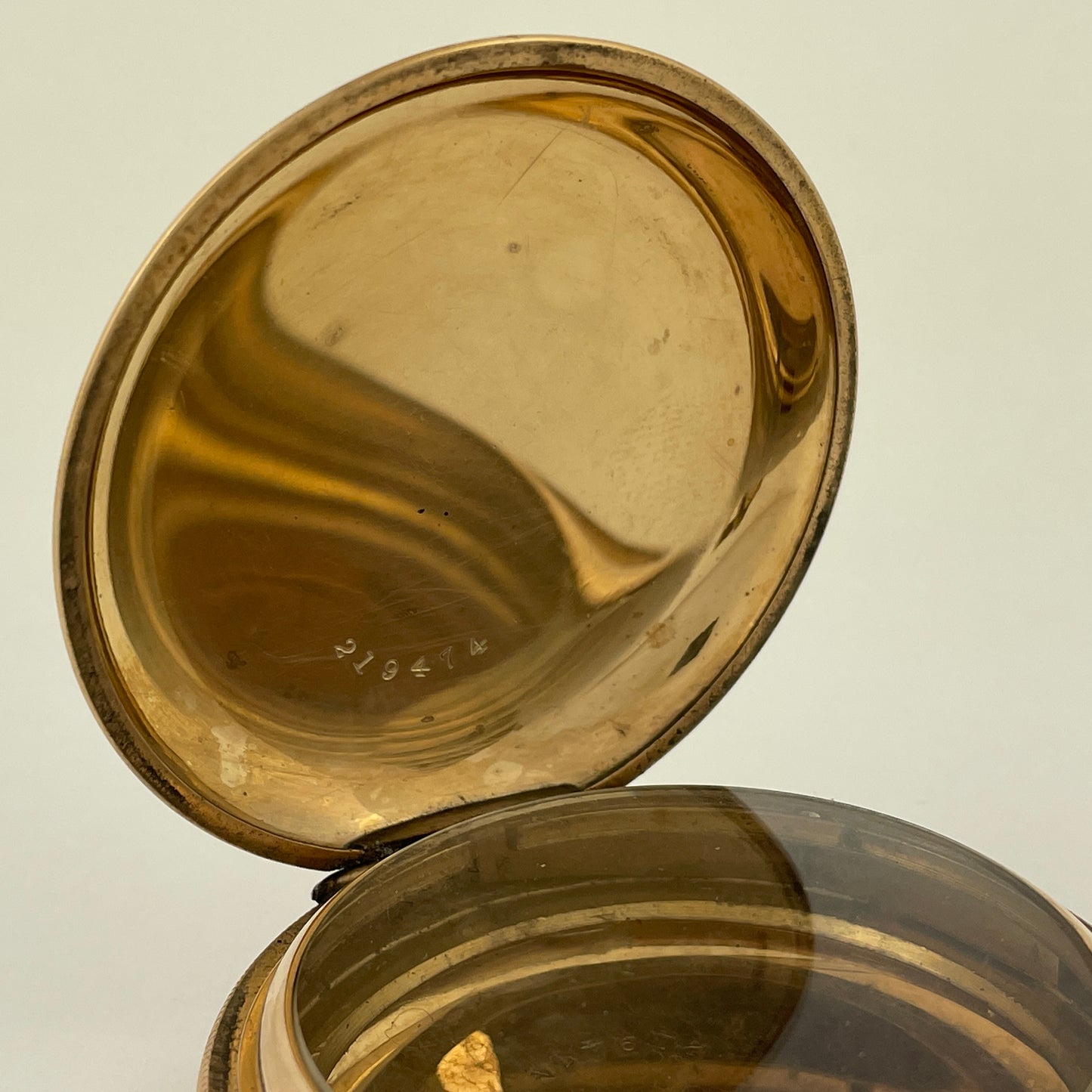 American 18 Size Stem Wind & Lever Set YGF Hunting Pocket Watch Case