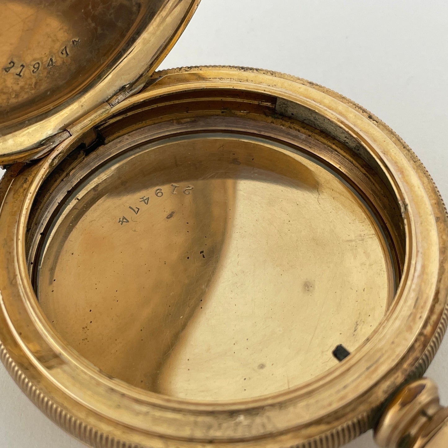 American 18 Size Stem Wind & Lever Set YGF Hunting Pocket Watch Case