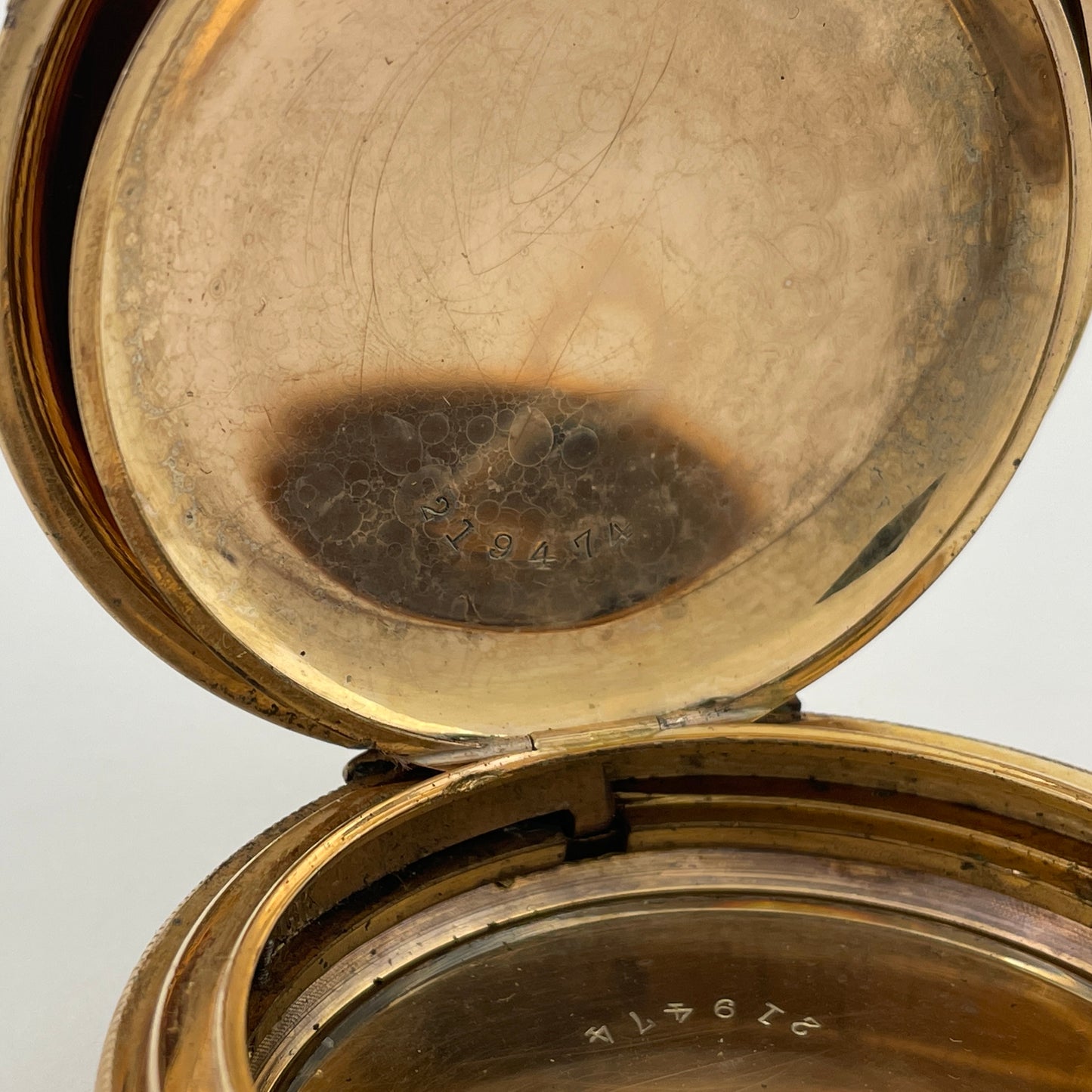 American 18 Size Stem Wind & Lever Set YGF Hunting Pocket Watch Case