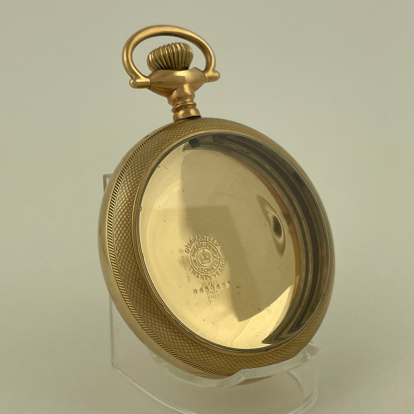 American 18 Size Stem Wind & Lever Set YGF Open Face Pocket Watch Case