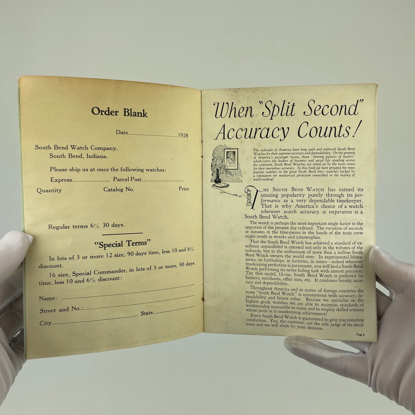 South Bend Watches Catalog No.88