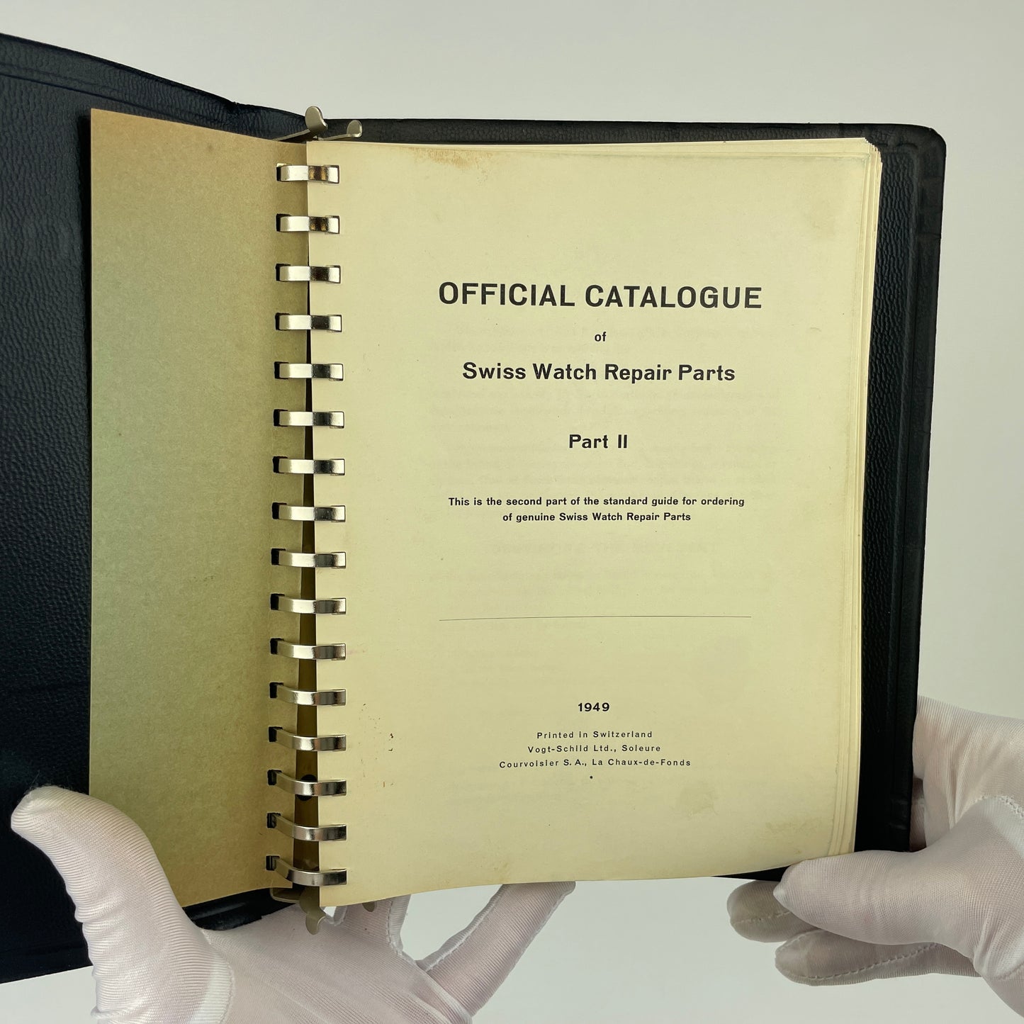 Official Catalog of Swiss Watch Parts Volumes 1 & 2
