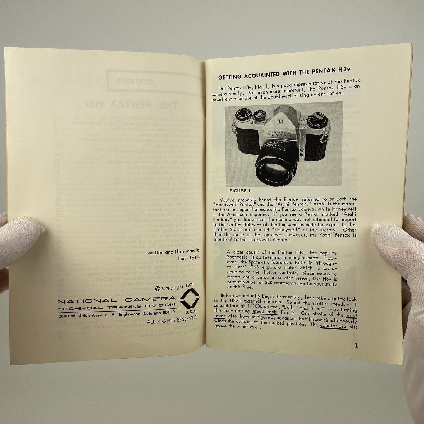 The Pentax H3v Manual