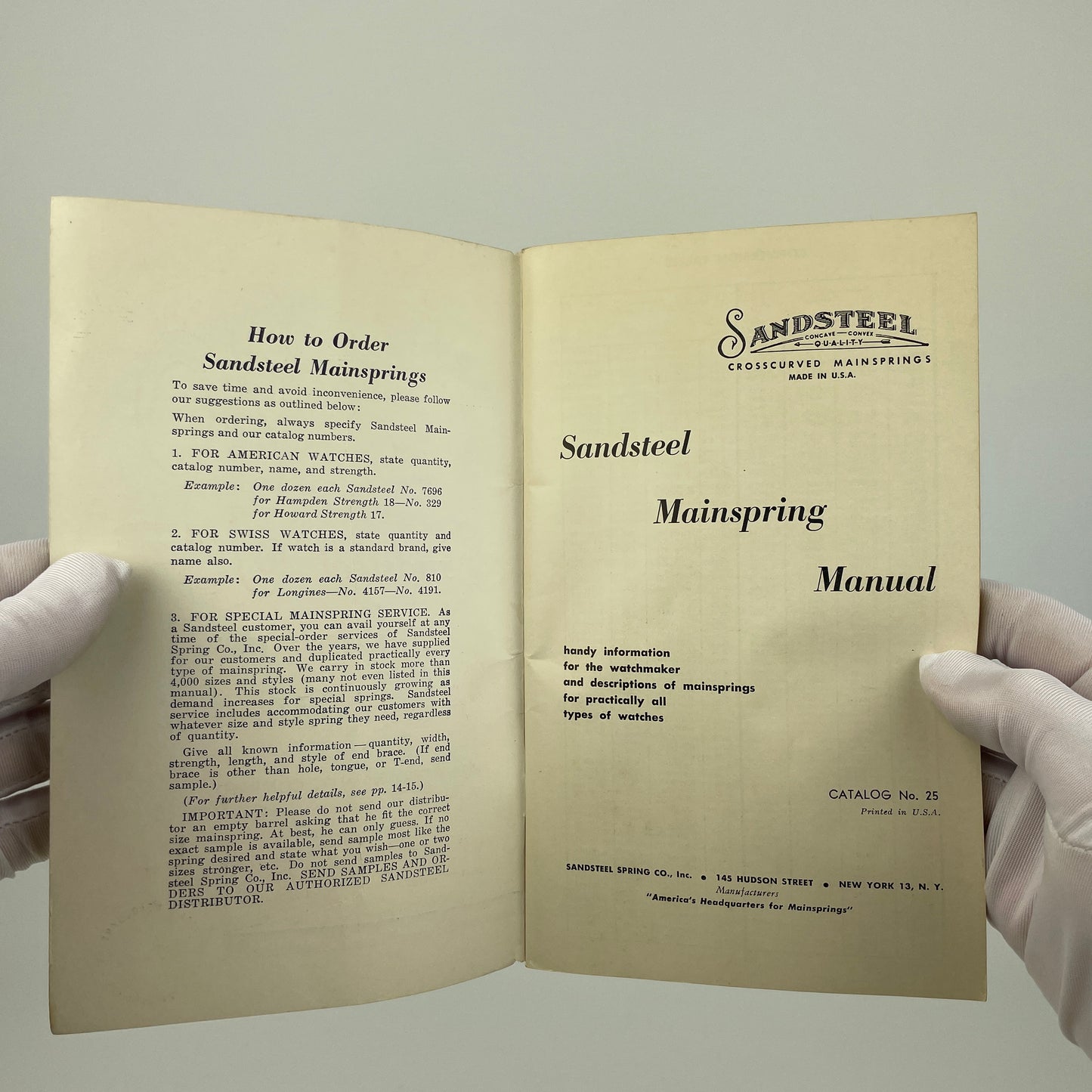 Sandsteel Mainspring Manual
