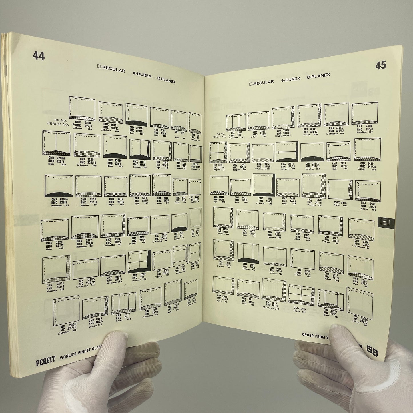 Jan Lot 4- B & B Glass Watch Crystal Reference Book