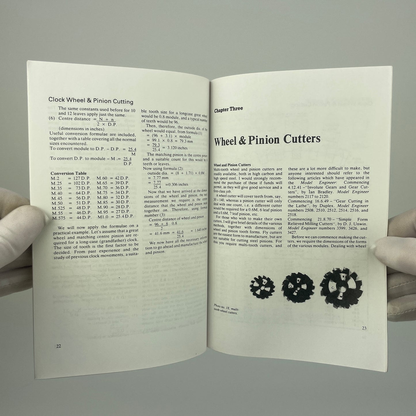 Jan Lot 32- Clock Wheel & Pinion Cutting Catalog