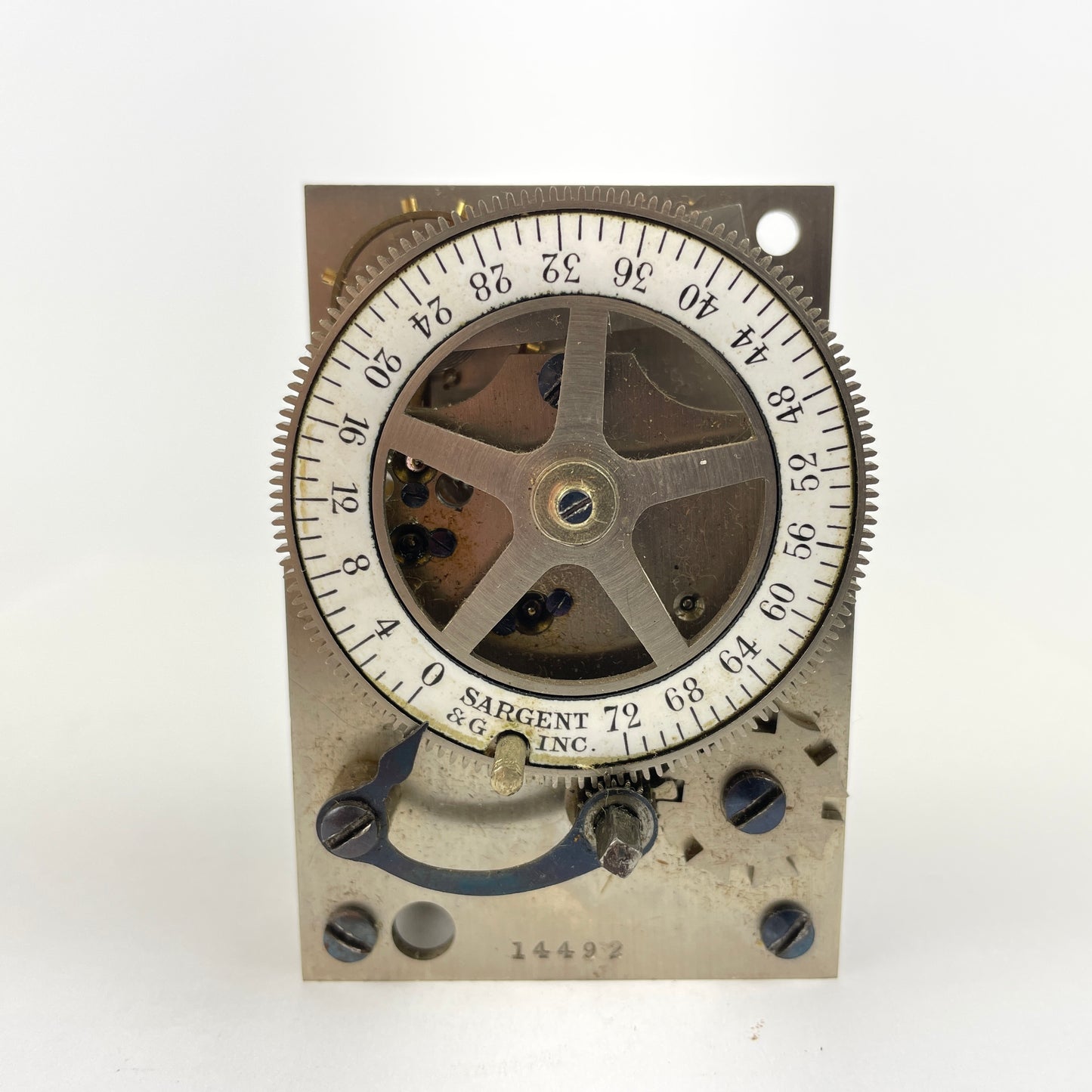 Jan Lot 50- Sargent bank Vault Clock