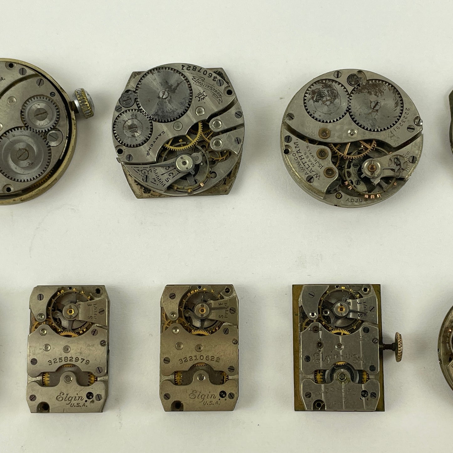 Jan Lot 55- 7 & 17 Jewel Vintage Mechanical Wristwatch Movements