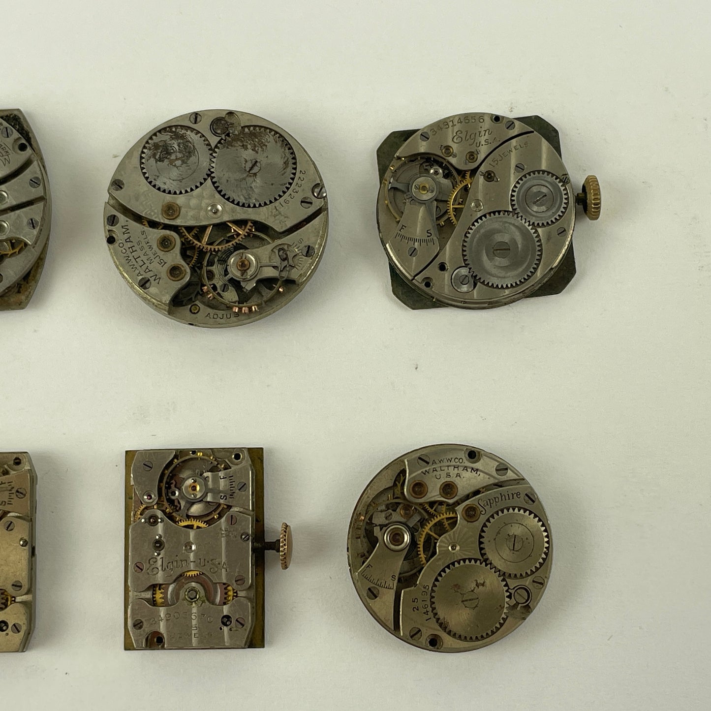 Jan Lot 55- 7 & 17 Jewel Vintage Mechanical Wristwatch Movements