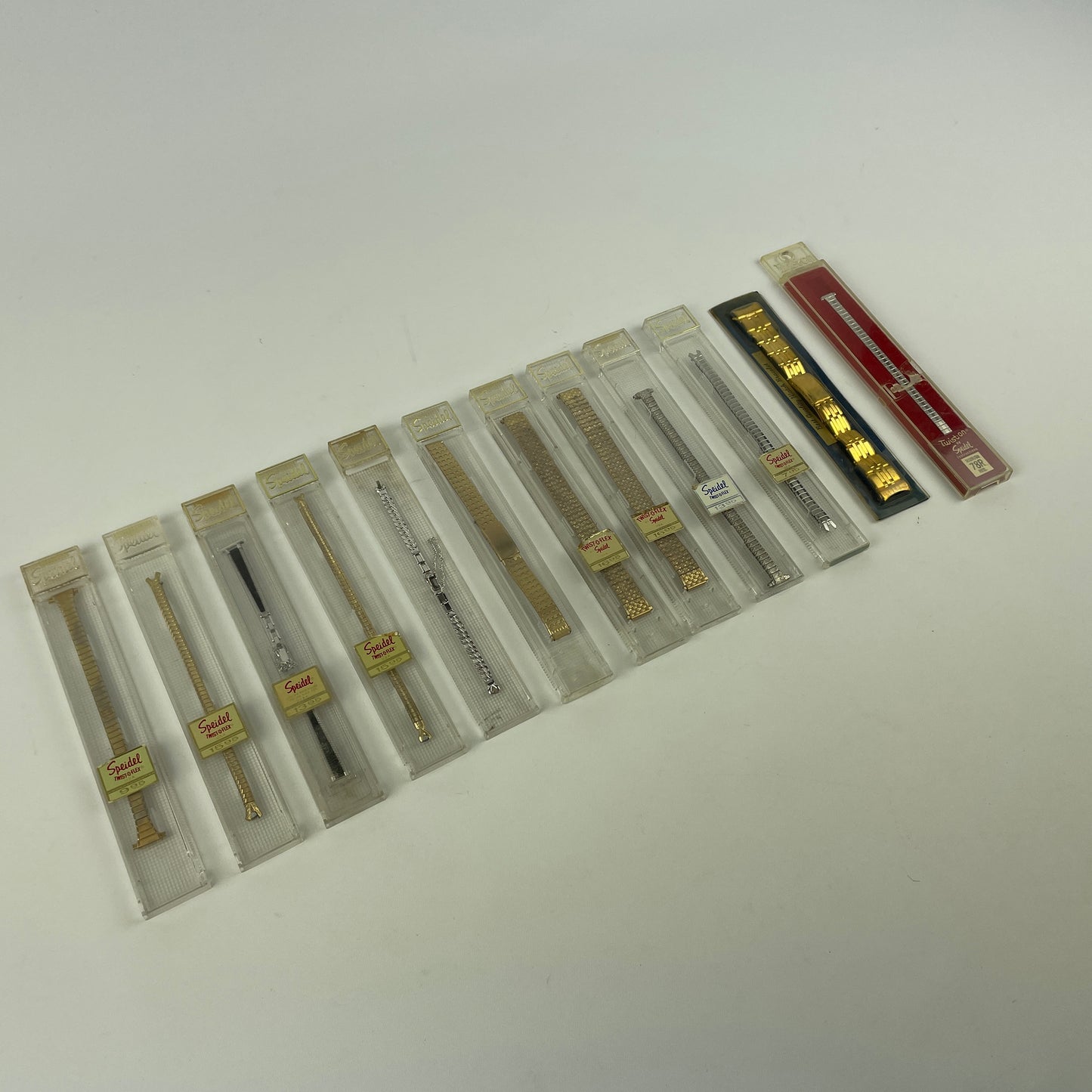 Jan Lot 59- Twelve Vintage NOS Metal Wristwatch Bracelets