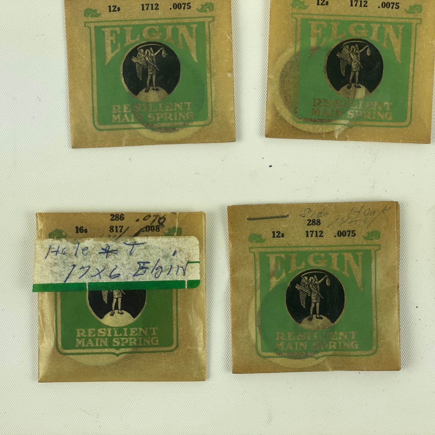 Jan Lot 66- Elgin 12, 16 & 18 Size Blued Pocket Watch Mainsprings