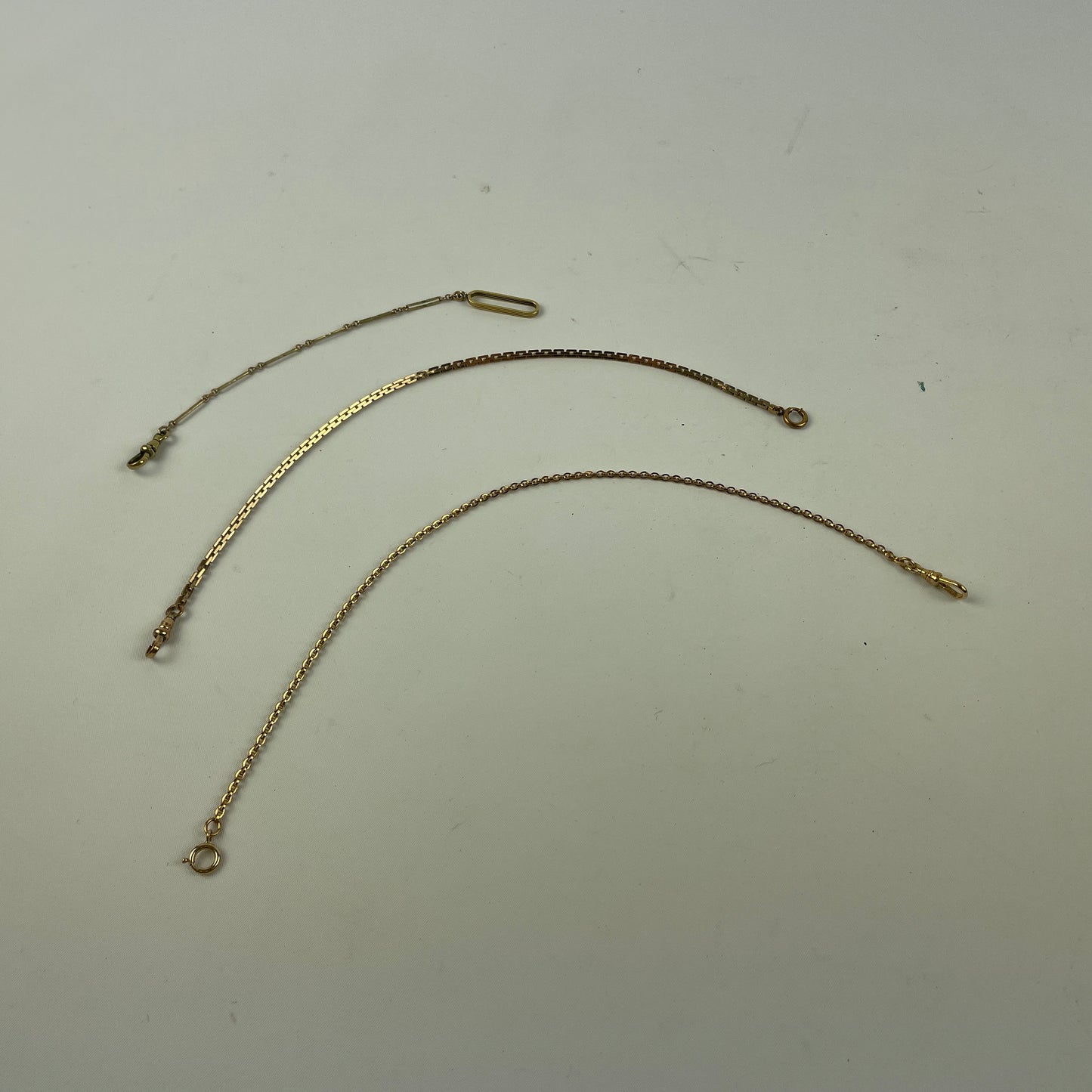 Jan Lot 67- Three Antique YGF Men's Pocket Watch Chains