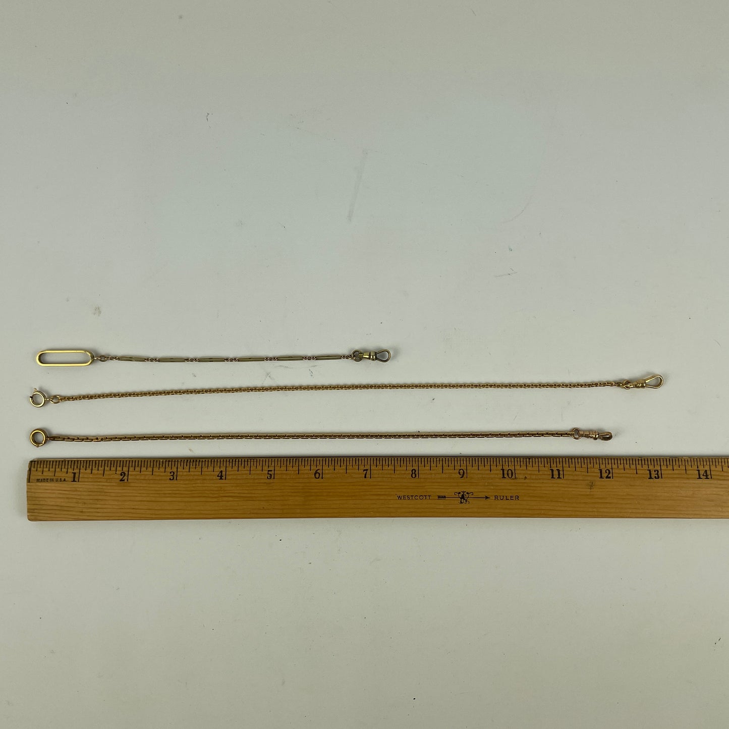 Jan Lot 67- Three Antique YGF Men's Pocket Watch Chains
