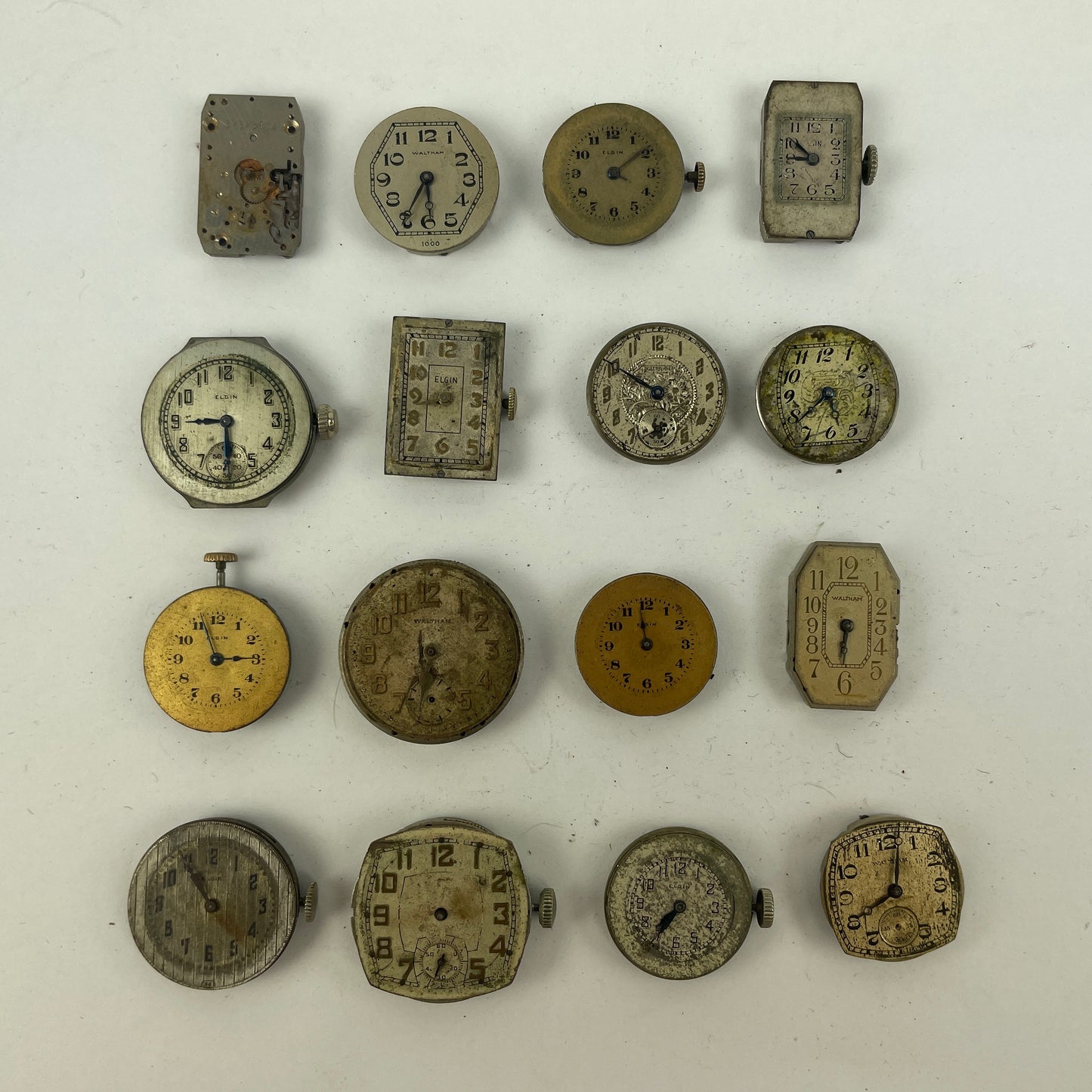 Jan Lot 77- Elgin & Waltham 10/0 & 3/0 Fancy Wristwatch Movements