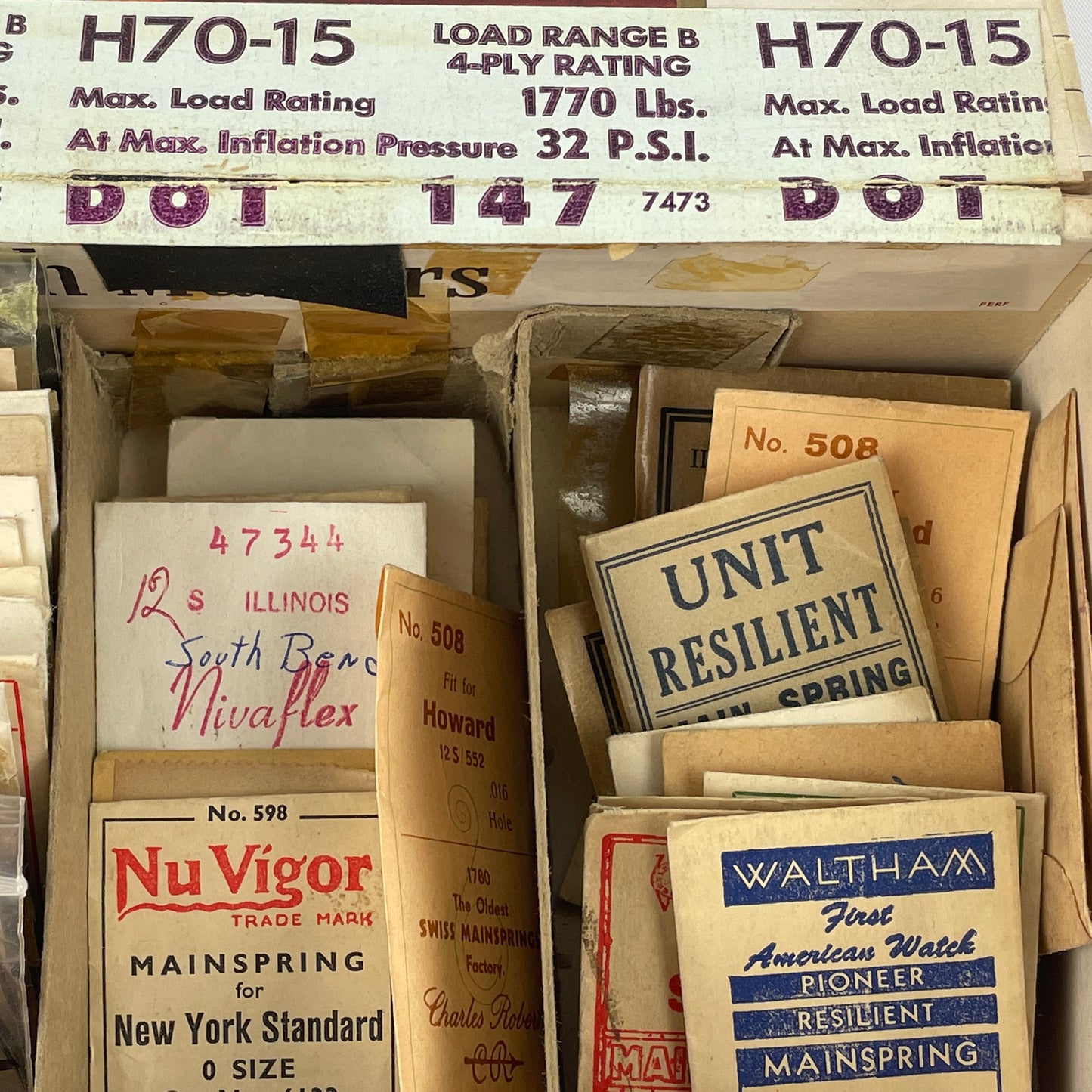 Jan Lot 91- American White Alloy & Blued Mainsprings (50)