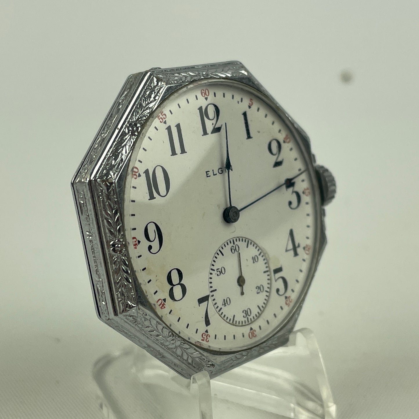 Jan Lot 96- Elgin 12 Size Octagon 7 Jewel Pocket Watch