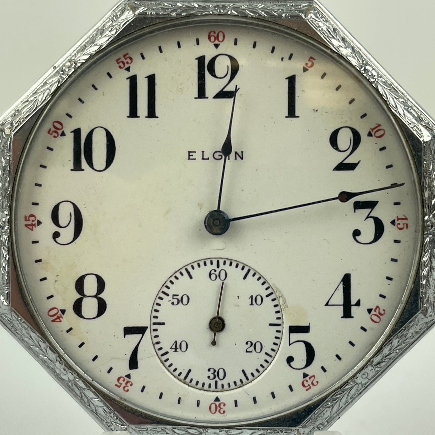 Jan Lot 96- Elgin 12 Size Octagon 7 Jewel Pocket Watch