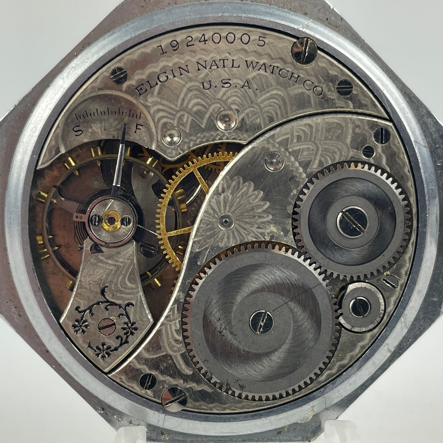 Jan Lot 96- Elgin 12 Size Octagon 7 Jewel Pocket Watch